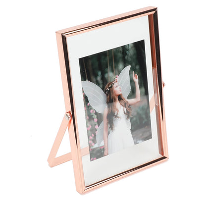 Gold Floating Frame Tabletop Shelf Photo Frames