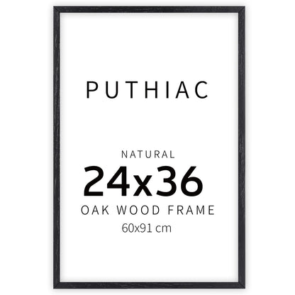 Oak Wood Picture Frame - Minimalist Poster Frame, Natural Solid Wooden Picture Frames for Wall Art Photo and Prints