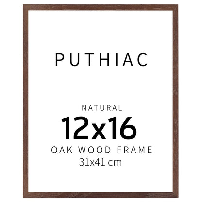 Oak Wood Picture Frame - Minimalist Poster Frame, Natural Solid Wooden Picture Frames for Wall Art Photo and Prints