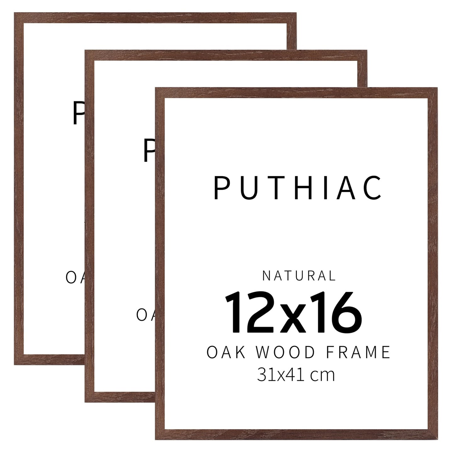 Oak Wood Picture Frame - Minimalist Poster Frame, Natural Solid Wooden Picture Frames for Wall Art Photo and Prints