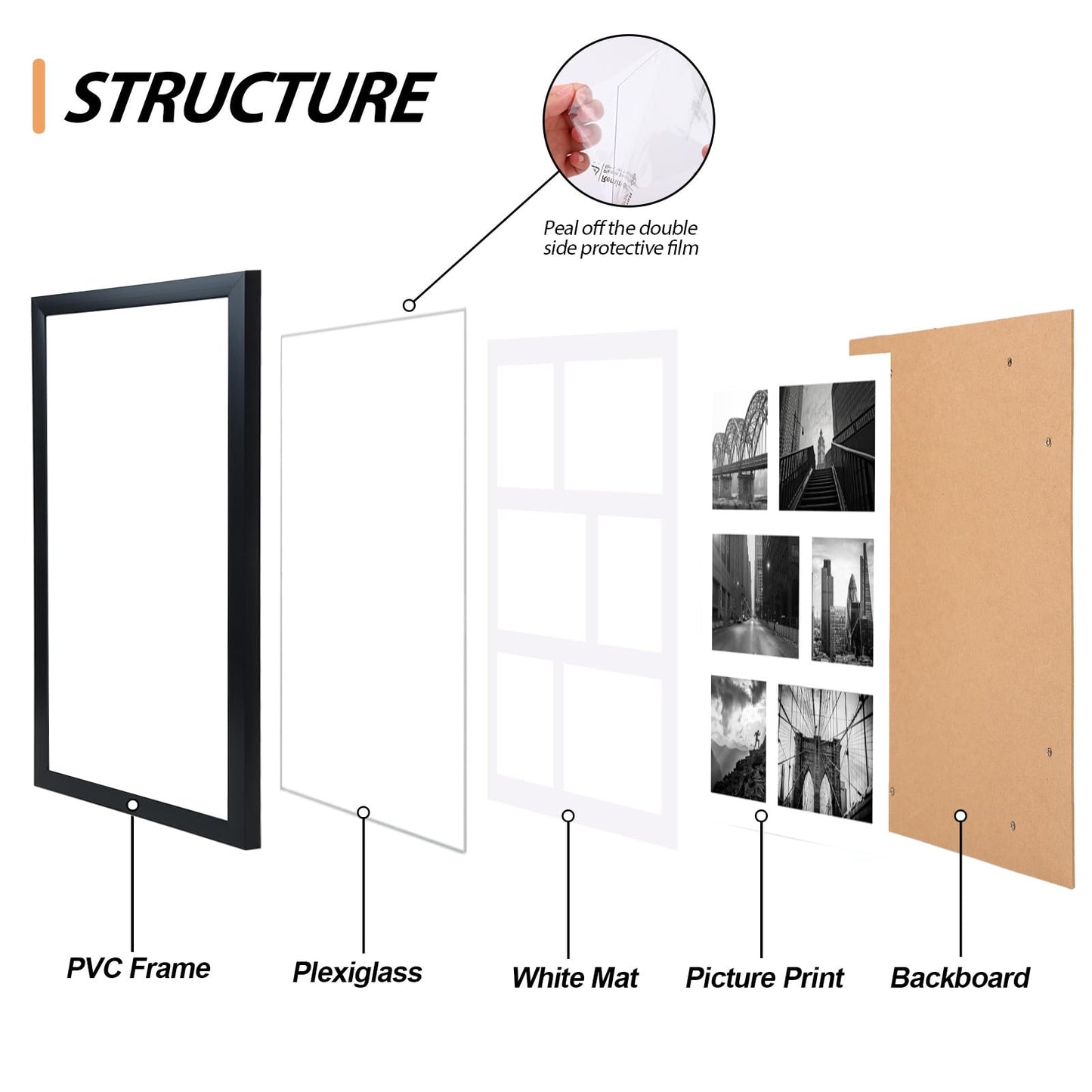 Collage Picture Frame, 4x6 Picture Frame Collage, Multi Opening Picture Frames