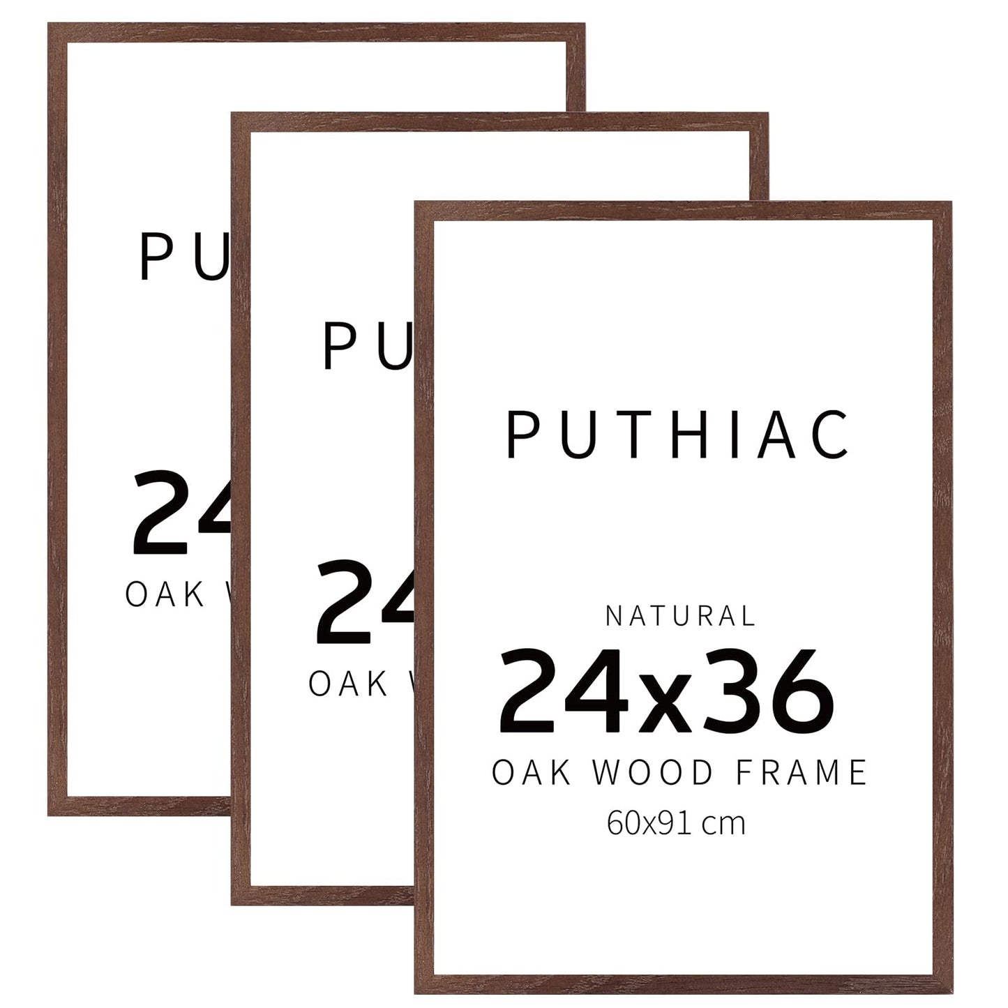 Oak Wood Picture Frame - Minimalist Poster Frame, Natural Solid Wooden Picture Frames for Wall Art Photo and Prints