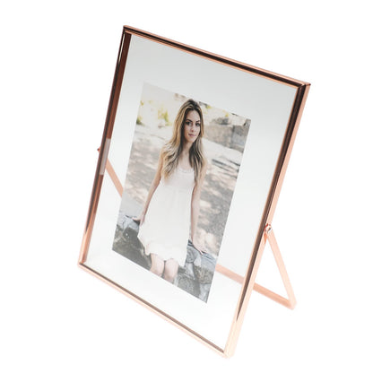 Gold Floating Frame Tabletop Shelf Photo Frames