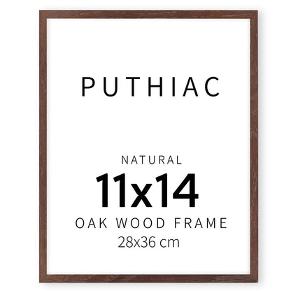 Oak Wood Picture Frame - Minimalist Poster Frame, Natural Solid Wooden Picture Frames for Wall Art Photo and Prints