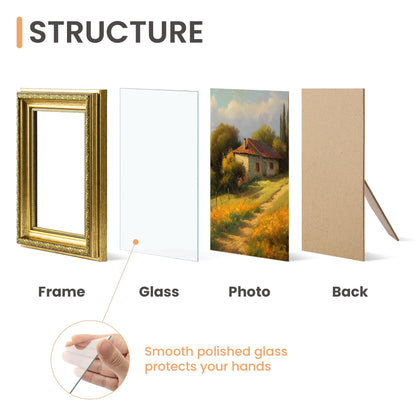 Picture Frame with Real Glass, 2 Pack Ornate Vintage Picture Frames for Wall or Tabletop Display