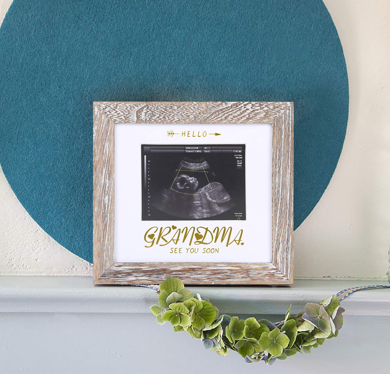 Baby Sonogram Photo Frame - 1st Ultrasound Picture Frame - 7x7 displays 4x3