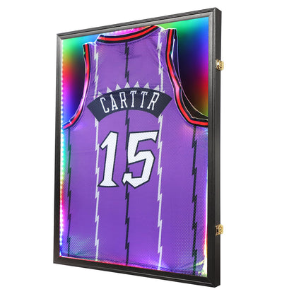 Jersey Display Frame Case - Large Lockable Frames Shadow Box with UV Protection for Baseball Basketball Football Soccer Hockey Sport Shirt Matte Finish