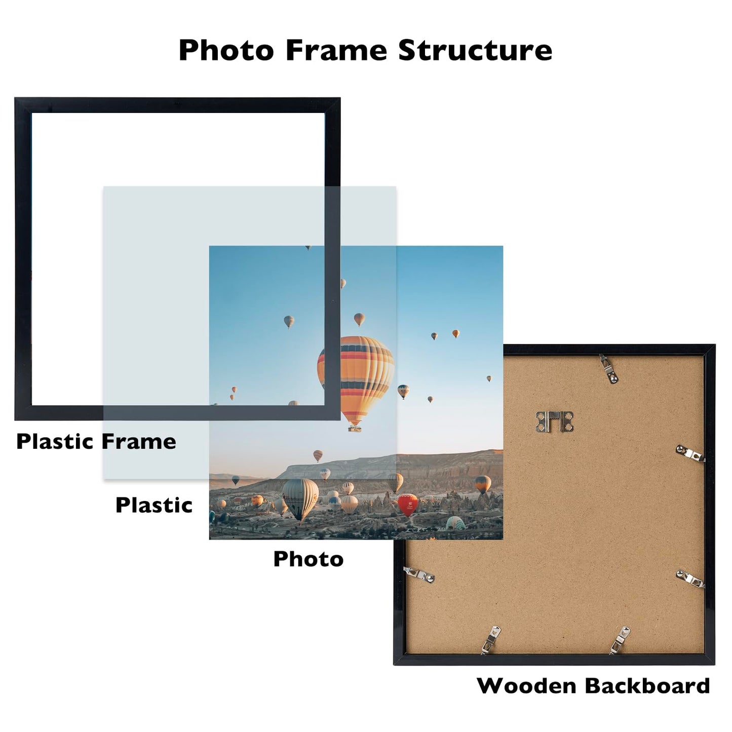 Picture Frame for Certificate Poster and Photo, Horizontal and Vertical Formats for Wall Hanging or Tabletop, Shatter Resistant Plexiglass