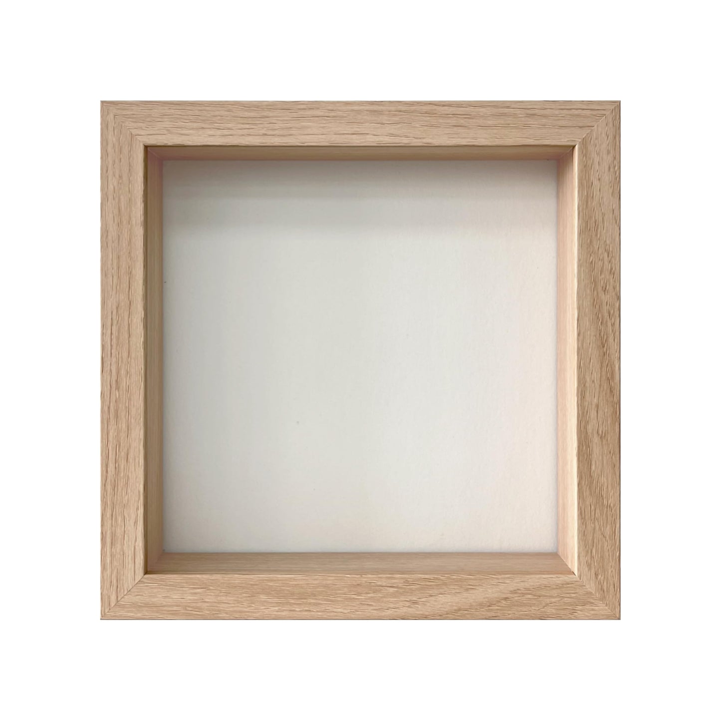 Wooden Shadow Box Frame – Display Case with Soft Felt Back, Memory Box with Tempered Glass, Elegant White Ball Push Pins