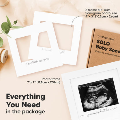 Baby Sonogram Picture Frame - Modern Ultrasound Frame for Mom to Be - Pregnancy Announcement Sonogram Photo Frames