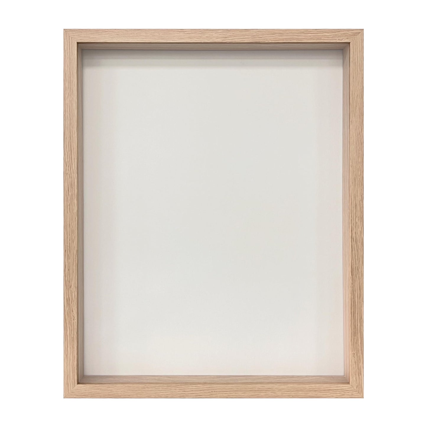 Wooden Shadow Box Frame – Display Case with Soft Felt Back, Memory Box with Tempered Glass, Elegant White Ball Push Pins