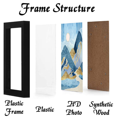 Picture Frame for Photo Poster Canvas Certificate Document Display Horizontally or Vertically High Transparent Wall Gallery