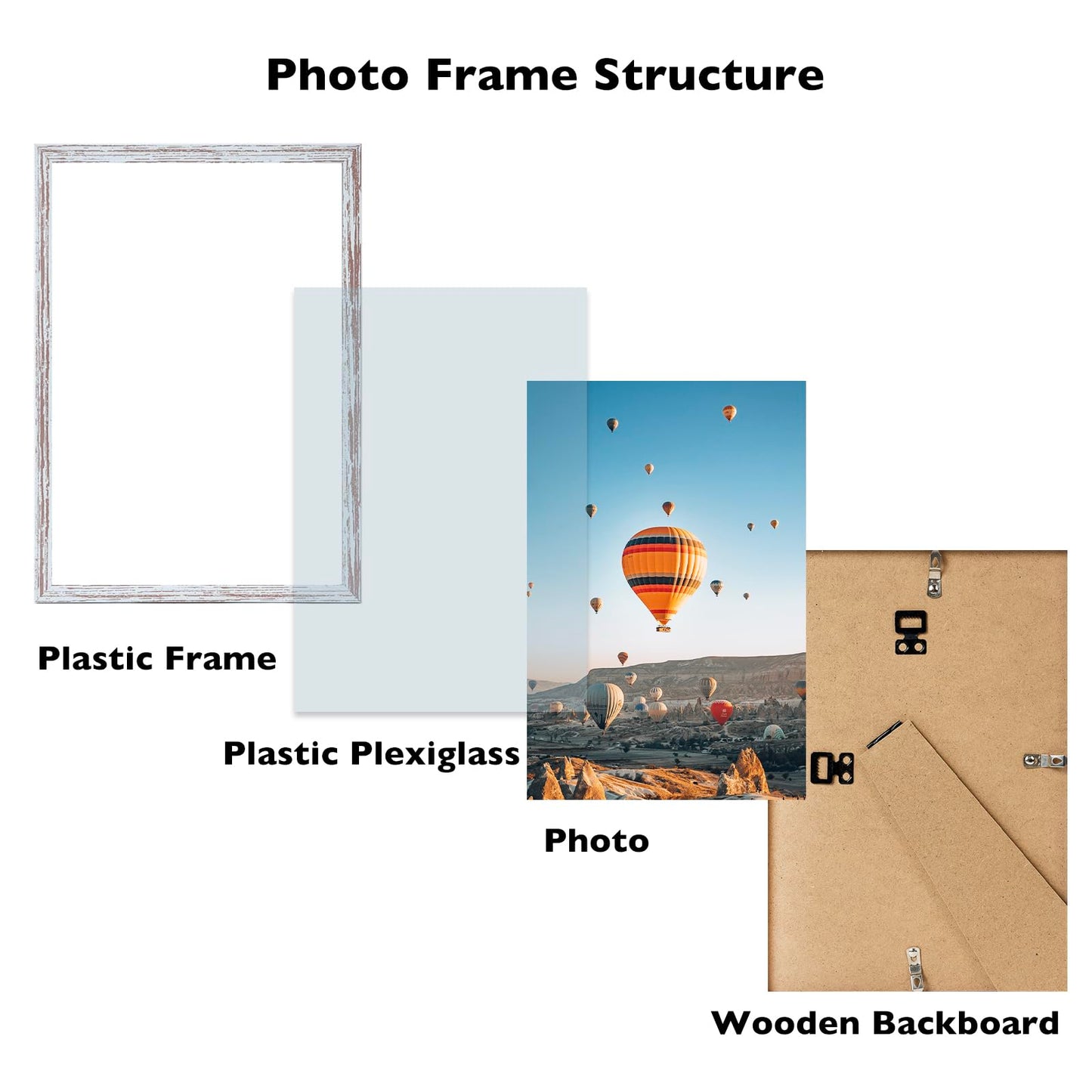 Picture Frame for Certificate Poster and Photo, Horizontal and Vertical Formats for Wall Hanging or Tabletop, Shatter Resistant Plexiglass