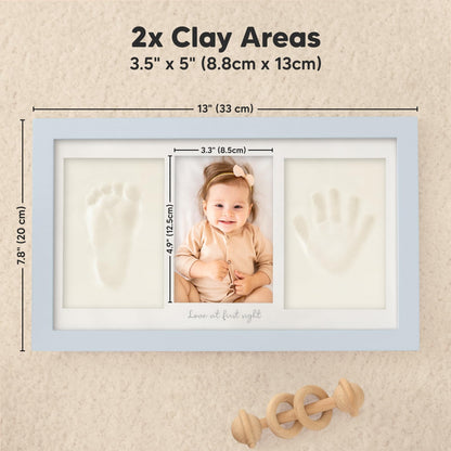 Baby Hand and Footprint Kit - Newborn Keepsake Frame, Personalized Baby Gifts, Nursery Decor