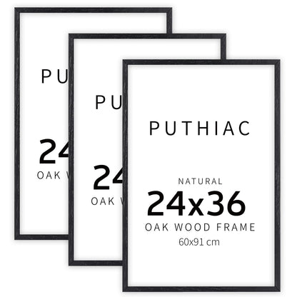 Oak Wood Picture Frame - Minimalist Poster Frame, Natural Solid Wooden Picture Frames for Wall Art Photo and Prints