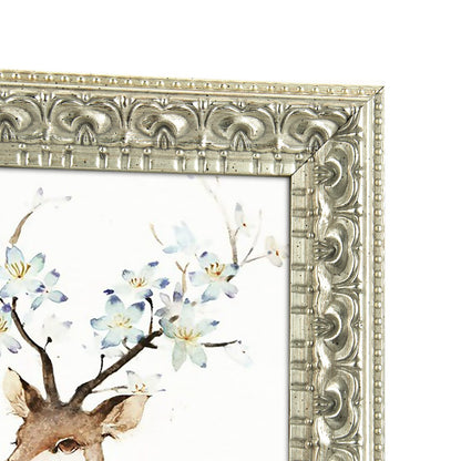 Ornate Finish Vintage Photo Frame with White Mat & Real Glass