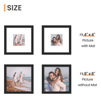 Picture Frame, Display Pictures with Mat or Without Mat, Wall Hanging Photo Frame