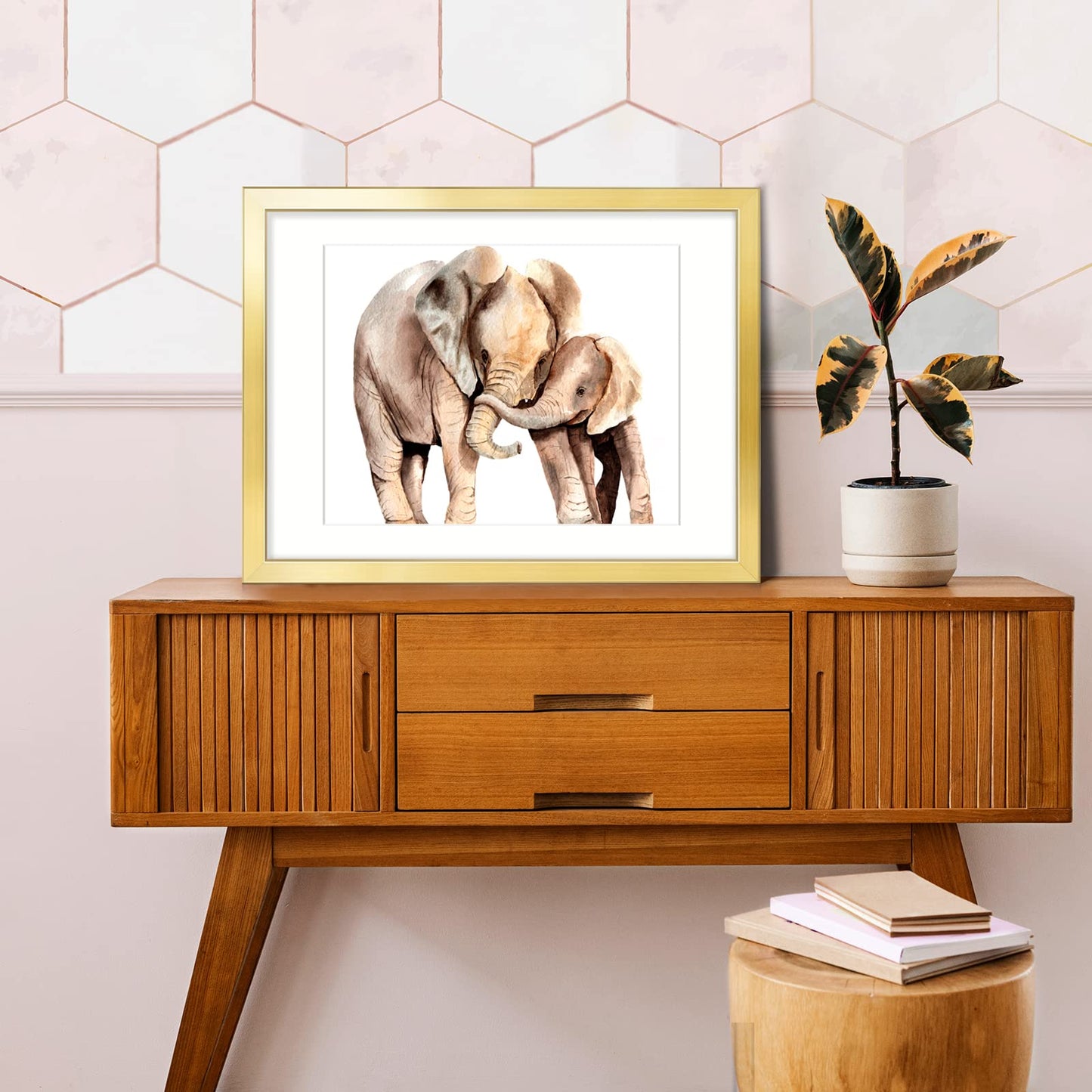 All Sizes Picture Frame, With or Without Mat, Stable and Sturdy Frame and Polished Plexiglass, Horizontal and Vertical Hanging