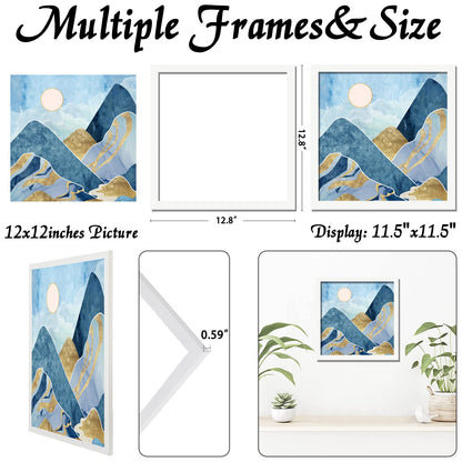 Picture Frame for Photo Poster Canvas Certificate Document Display Horizontally or Vertically High Transparent Wall Gallery