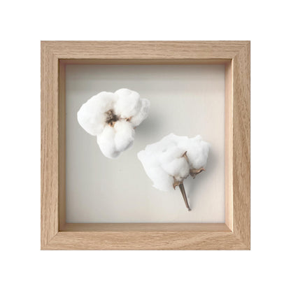 Wooden Shadow Box Frame – Display Case with Soft Felt Back, Memory Box with Tempered Glass, Elegant White Ball Push Pins