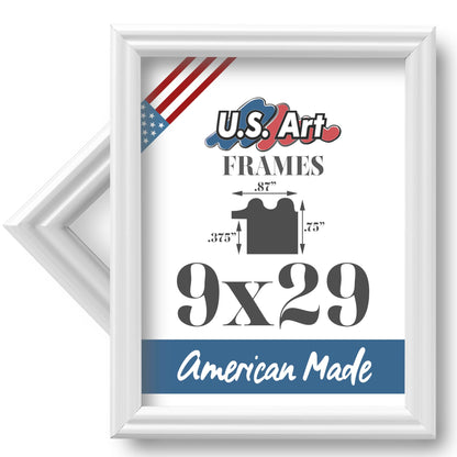 Traditional Style White Thin .75 Inch Wide, Solid Wood, Wall Decor Picture Poster Photo Frame