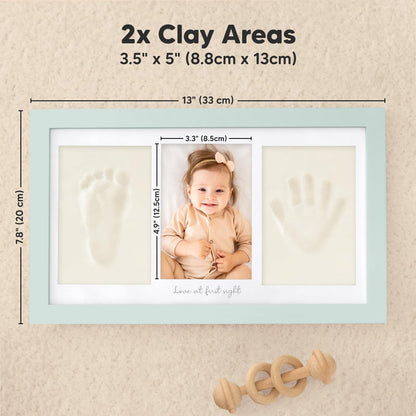 Baby Hand and Footprint Kit - Newborn Keepsake Frame, Personalized Baby Gifts, Nursery Decor