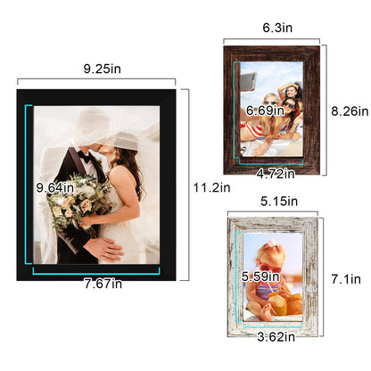 Picture Frame Set 10-Pack, Gallery Wall Frame Collage with 8x10 5x7 4x6 Frames in 3 Different Finishes