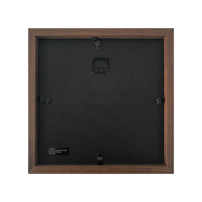 Wooden Shadow Box Frame – Display Case with Soft Felt Back, Memory Box with Tempered Glass, Elegant White Ball Push Pins