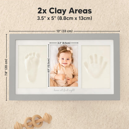 Baby Hand and Footprint Kit - Newborn Keepsake Frame, Personalized Baby Gifts, Nursery Decor