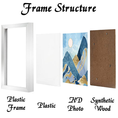 Picture Frame for Photo Poster Canvas Certificate Document Display Horizontally or Vertically High Transparent Wall Gallery