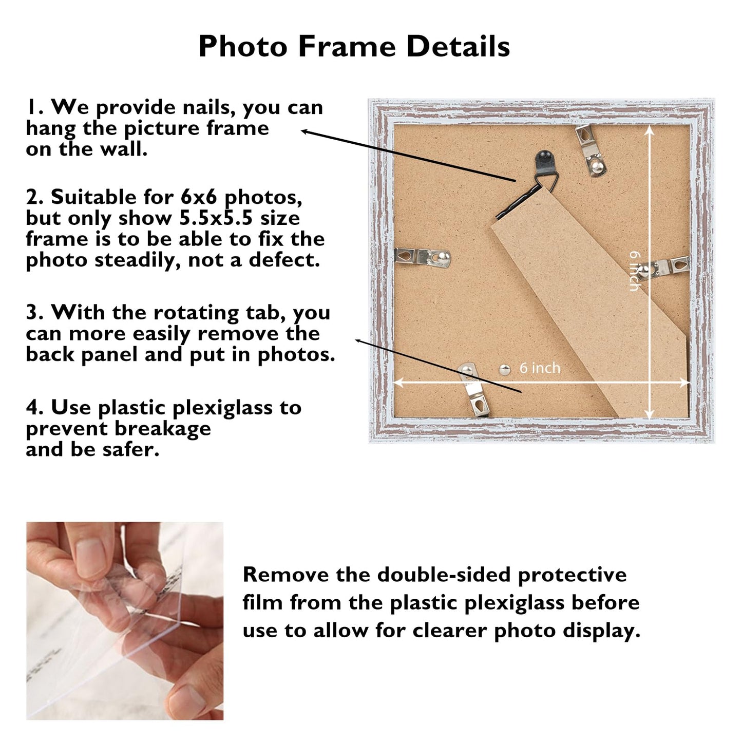 Picture Frame for Certificate Poster and Photo, Horizontal and Vertical Formats for Wall Hanging or Tabletop, Shatter Resistant Plexiglass