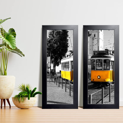 All Sizes Picture Frame, With or Without Mat, Stable and Sturdy Frame and Polished Plexiglass, Horizontal and Vertical Hanging