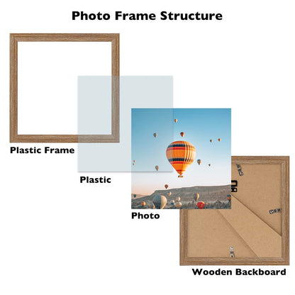 Picture Frame for Certificate Poster and Photo, Horizontal and Vertical Formats for Wall Hanging or Tabletop, Shatter Resistant Plexiglass