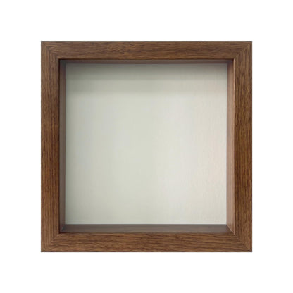 Wooden Shadow Box Frame – Display Case with Soft Felt Back, Memory Box with Tempered Glass, Elegant White Ball Push Pins