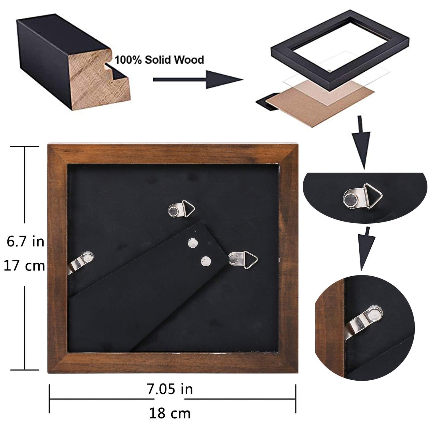 Baby Sonogram Photo Frame - 1st Ultrasound Picture Frame - 7x7 displays 4x3