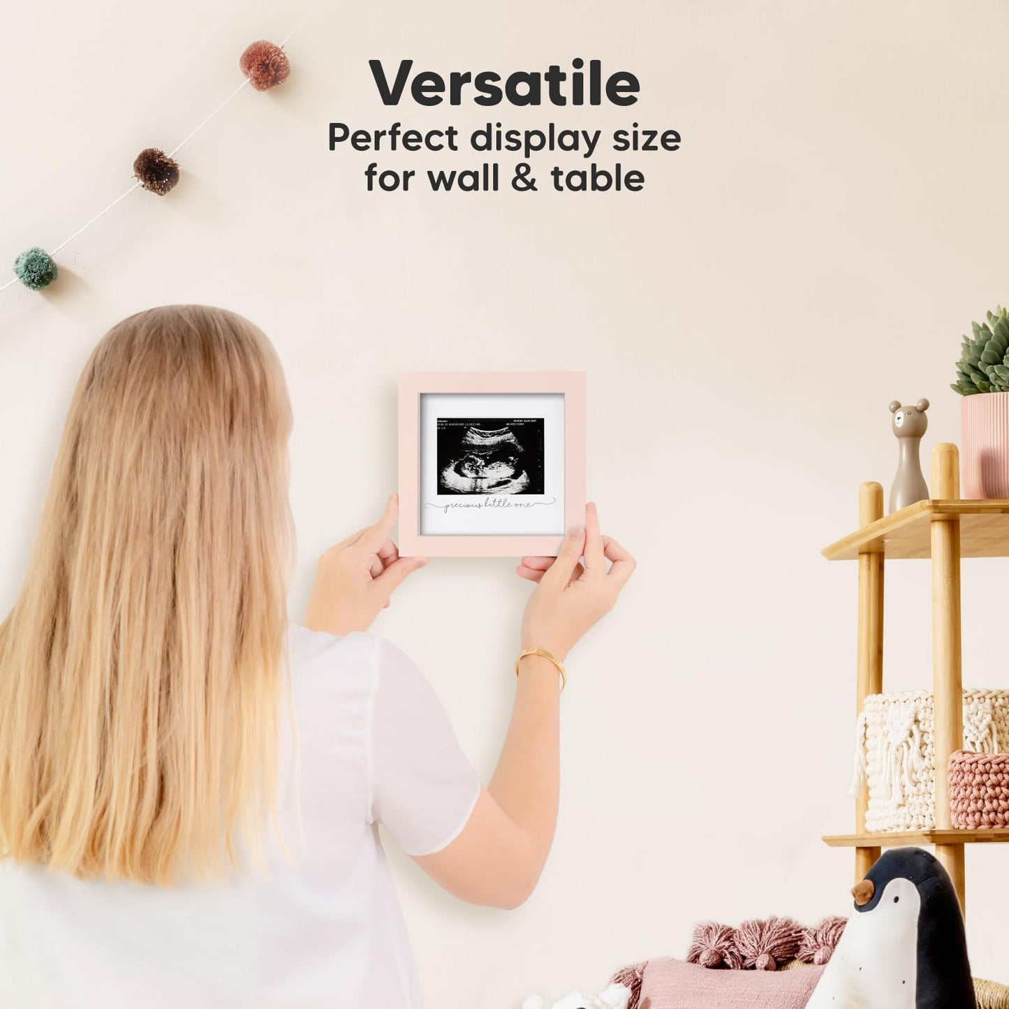 Baby Sonogram Picture Frame - Modern Ultrasound Frame for Mom to Be - Pregnancy Announcement Sonogram Photo Frames