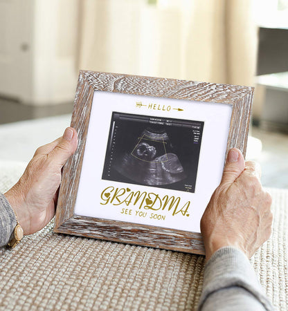 Baby Sonogram Photo Frame - 1st Ultrasound Picture Frame - 7x7 displays 4x3