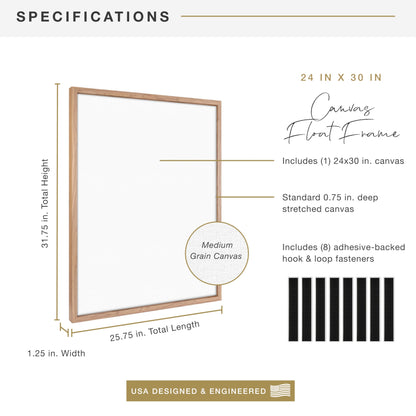 Floating Canvas Frame, Art Frames for Canvas Paintings with Adhesive Fasteners and Hanging Hardware