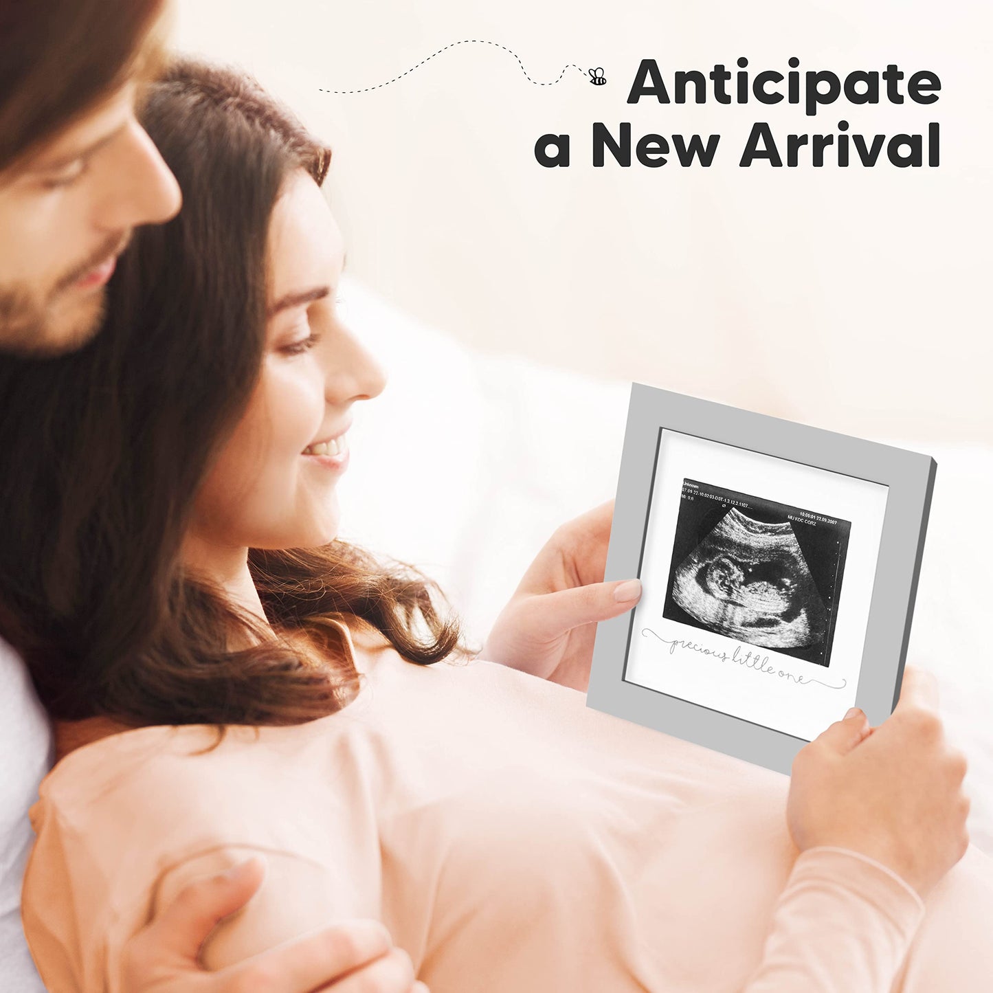 Baby Sonogram Picture Frame - Modern Ultrasound Frame for Mom to Be - Pregnancy Announcement Sonogram Photo Frames