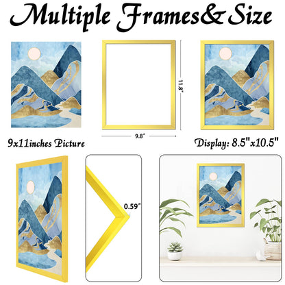 Picture Frame for Photo Poster Canvas Certificate Document Display Horizontally or Vertically High Transparent Wall Gallery