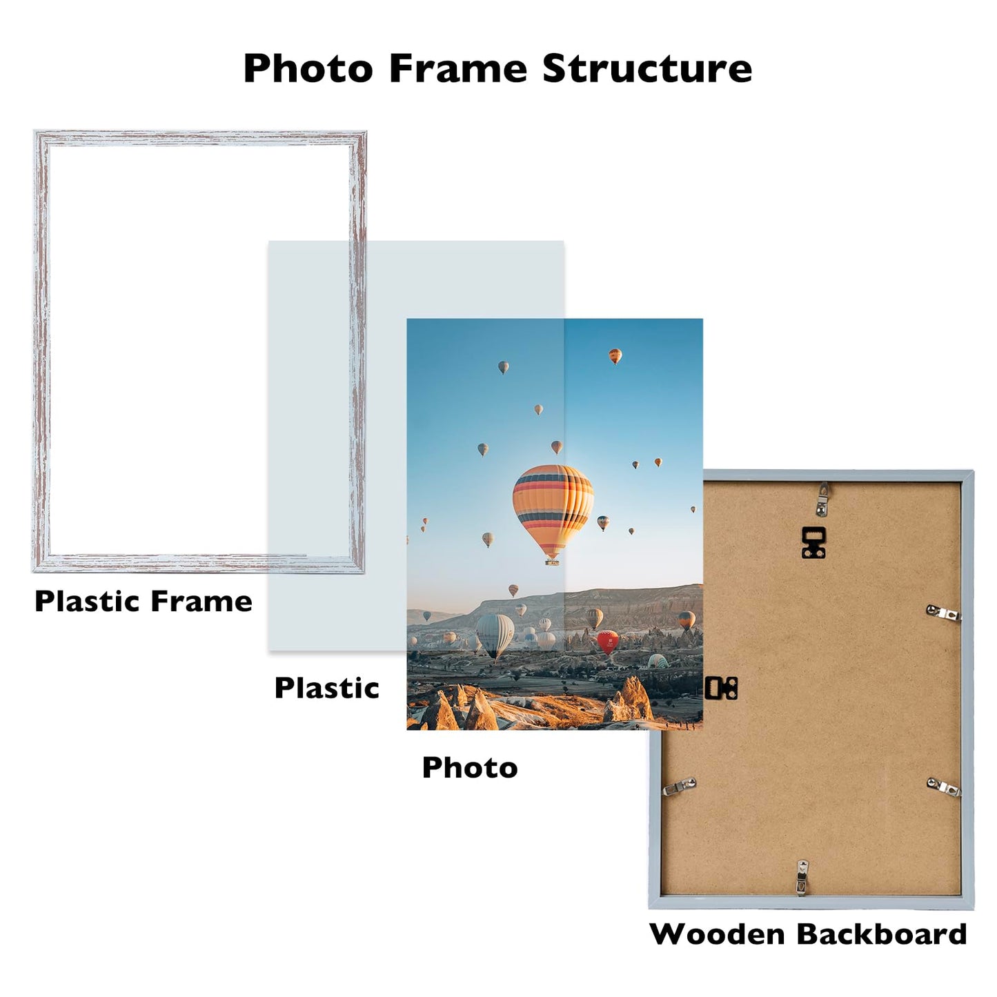 Picture Frame for Certificate Poster and Photo, Horizontal and Vertical Formats for Wall Hanging or Tabletop, Shatter Resistant Plexiglass