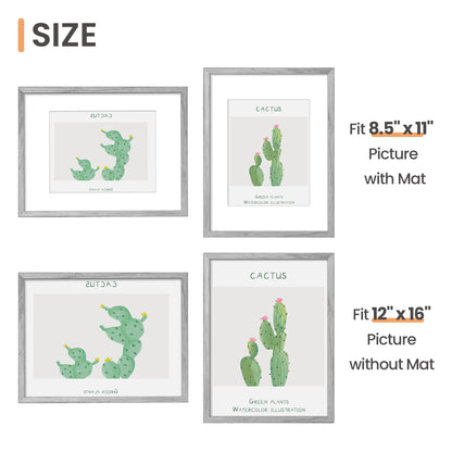 Picture Frame, Display Pictures with Mat or Without Mat, Wall Hanging Photo Frame