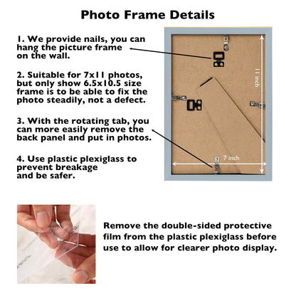 Picture Frame for Certificate Poster and Photo, Horizontal and Vertical Formats for Wall Hanging or Tabletop, Shatter Resistant Plexiglass