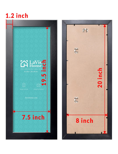 All Sizes Picture Frame, With or Without Mat, Stable and Sturdy Frame and Polished Plexiglass, Horizontal and Vertical Hanging