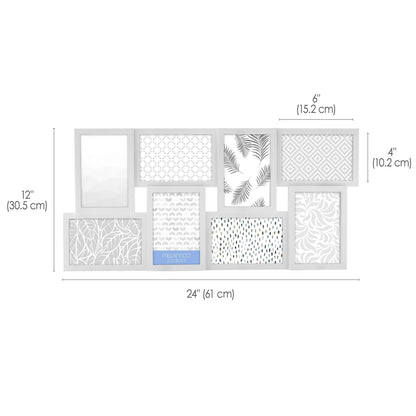 12 Opening Collage Frame, Displays 4x6 and 6x4 Inch Photos