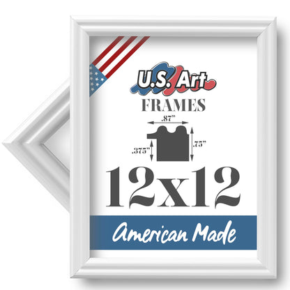 Traditional Style White Thin .75 Inch Wide, Solid Wood, Wall Decor Picture Poster Photo Frame