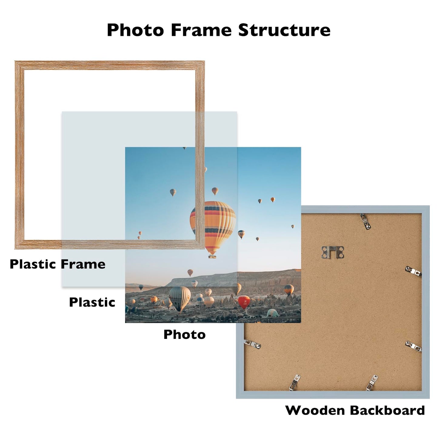 Picture Frame for Certificate Poster and Photo, Horizontal and Vertical Formats for Wall Hanging or Tabletop, Shatter Resistant Plexiglass