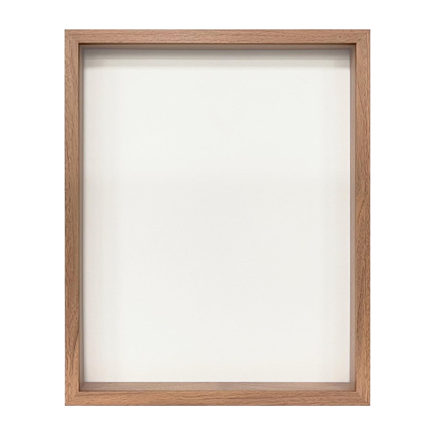 Wooden Shadow Box Frame – Display Case with Soft Felt Back, Memory Box with Tempered Glass, Elegant White Ball Push Pins