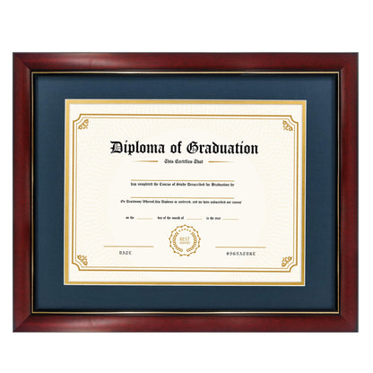 11x14 Diploma Frame 15x18 Certificate without Mat, Solid Wood & UV Protection Acrylic, Cherry Finish