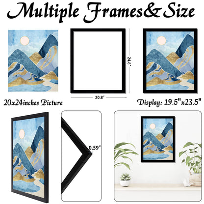 Picture Frame for Photo Poster Canvas Certificate Document Display Horizontally or Vertically High Transparent Wall Gallery